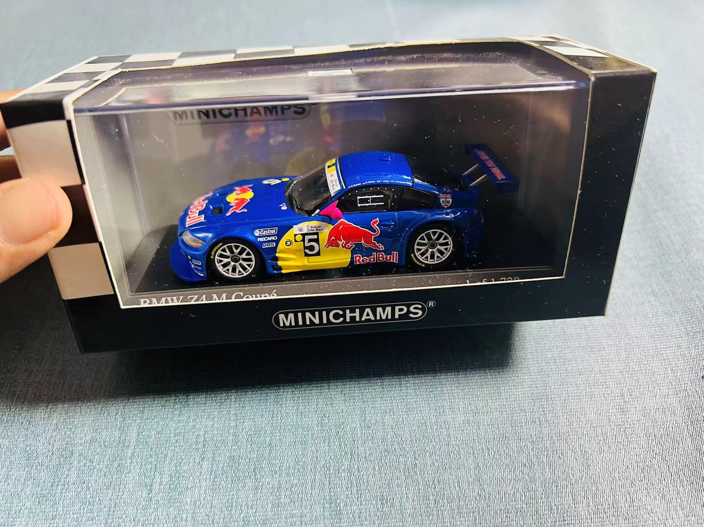 Discontinued Super Rare Vintage Minichamps 1/43 diecast model BMW Z4 M Coupe Red Bull