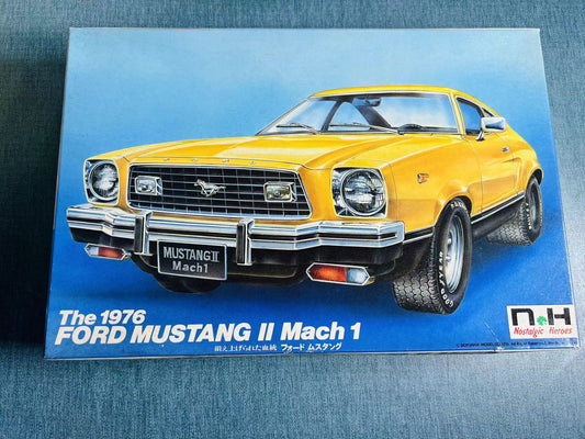 Rare discontinued original vintage 1/24 Ford Mustang II Mach 1 scale unassembled plastic model kit