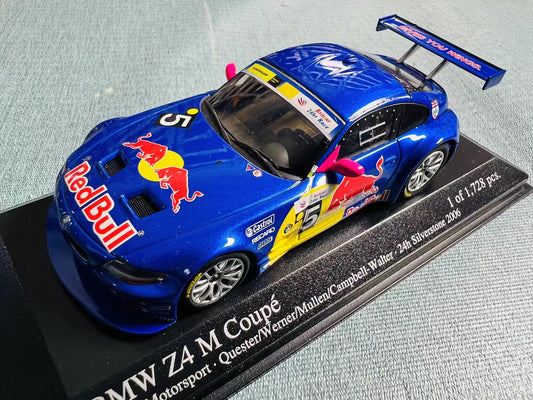 Discontinued Super Rare Vintage Minichamps 1/43 diecast model BMW Z4 M Coupe Red Bull