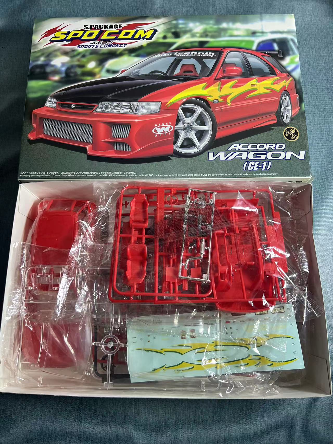 Super Rare Original vintange Aoshima Honda accord wagon 1/24 scale model kit unassemble sport car